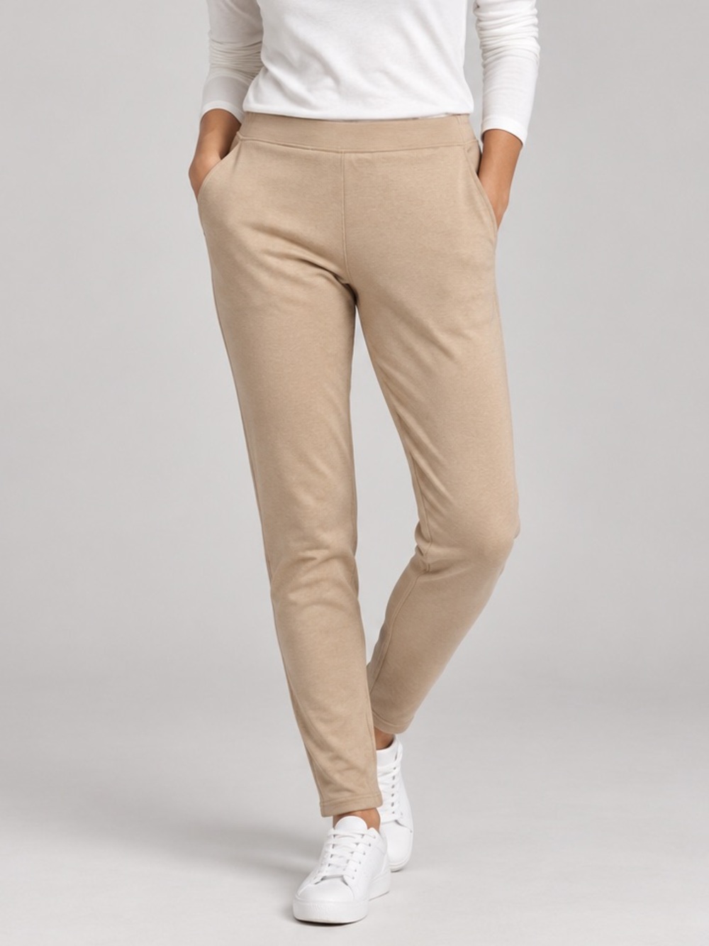 Unbound Merino Transit Sweatpants Women’s L Sand Tan Merino Wool Travel Pants - Picture 4 of 16